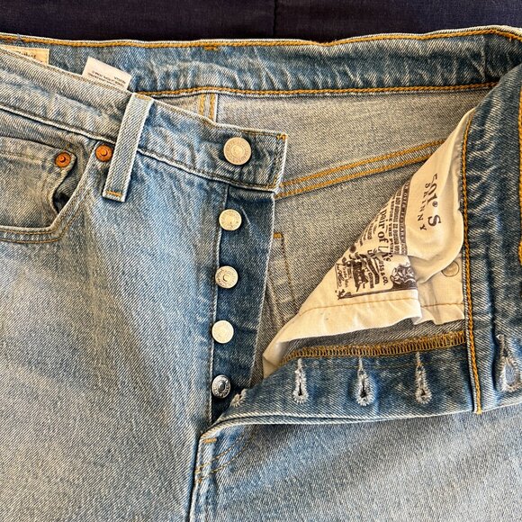 Levis 501 Skinny Women's Jeans W28 L28 High Rise Slim - Picture 5 of 12